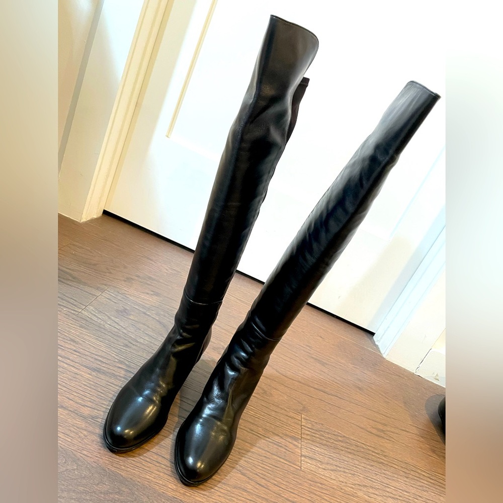 Stuart Weitzman over the knee boots, black nappa, size 8, great condition
